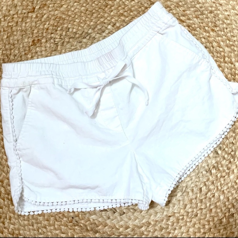 Loft linen blend pull on shorts